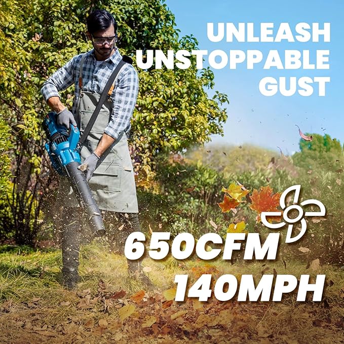 DongCheng 650 CFM Brushless Cordless Leaf Blower, 40V Battery Powered Blower, High-Efficiency Blower for Sidewalks, Driveways, Town Care, Blowing Leaves and Snow, Bare Tool Only