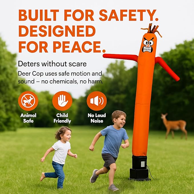 Deer Cop - Motion Activated Deer Deterrent Devices Outdoor - Electronic Deer Out System - Keep Deer Away - Natural Alternative to Spray, Liquid & Granules
