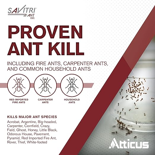 Atticus Savitri Ant Gel Bait (4 x 30 Grams) - Indoor and Outdoor Use - Indoxacarb Ant Killer