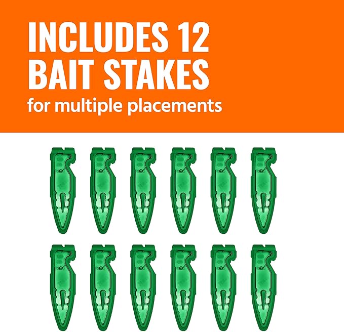 TERRO Liquid Ant Baits - T1813B - Outdoor Ready-to-Use Terro Ant Traps, Kills Household Ants, 12 Stakes