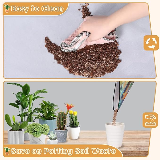 Hummingbirds Tree Foldable Garden Hand Transplanting Succulent Tools,Waterproof Thickened Repotting Mat Plant Tag, Miniature Planting Indoor Fairy Care,Potting,Cactus,Houseplant Bonsai Tool Kit Gift