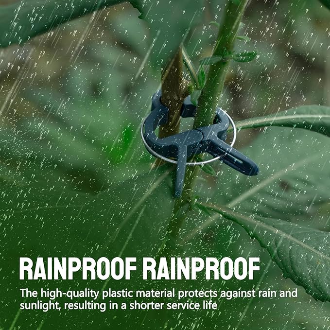 50 PCS Tomato Clips for Climbing Plants - Durable Plant Support Clips for Tomato, Cucumber, Flower, Squash Vine - 25 Large & 25 Small Clips Included