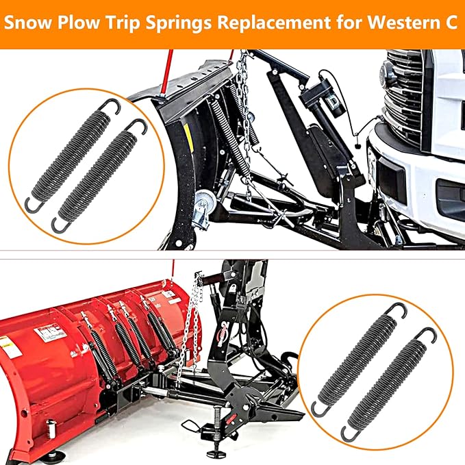 4 Packs Snow Plow Trip Springs Replacement for Western C, ST Diamond Meyer BOSS Fisher Blizzard Plow Blade OEM Replaces 1302010 M07017