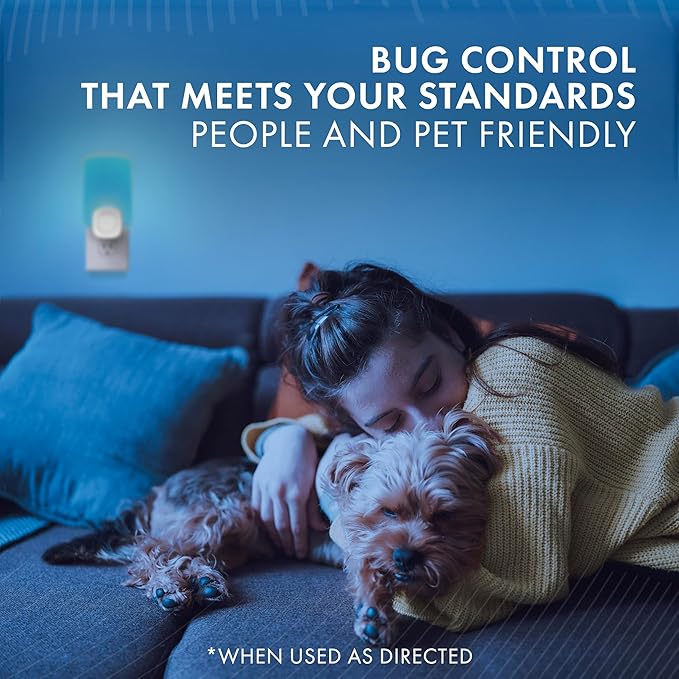 STEM Light Trap: Indoor Fruit Fly Trap, Effective Insect Control for Home, Attracts and Traps Flying Insects, Emits Soft Blue Light, Starter Kit with 2 Plug-in Devices and 4 Catridges