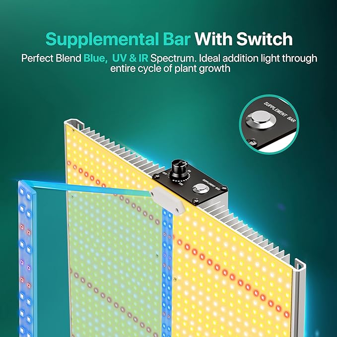 2025 Upgraded SH2000 Led Grow Light,Dimmable Full Spectrum LED Growing Lights with UV&IR for Indoor Plants Increase Yield & Crop Quality, Plant Growing Lamps, for 4x4 Tent