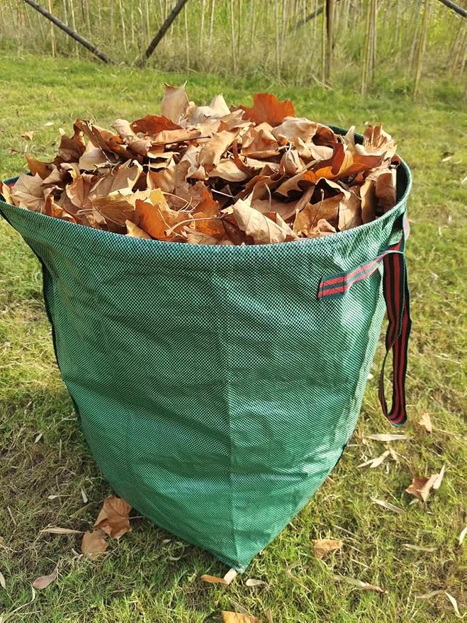 2 PACK Leaf Bag,Lawn Bags,Reuseable Yard Waste Bag, Heavy Duty Lawn and Leaf Bag With Gardening Gloves,40 Gallons Yard Bags for Leaves Lawn Grass Clippings Camping