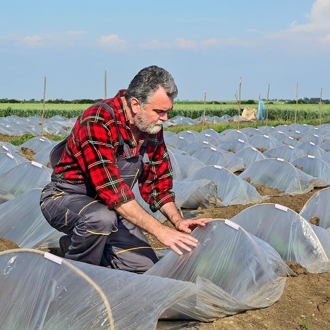 Jetec 32 Pcs PVC Pipe Clips Pool Cover Clamps for Above Ground Pool Greenhouses, Row Covers, Garden, Shelters, Bird Protection, 2.4 Inch Long(for 1/8 Inch PVC Pipe,White)