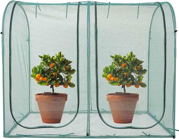 Poray Large Tunnel 73''x37''x61''Plant Netting Cover,5FT Tall Crop Cage Tomato Netting,Pest Guard Cover for Vegetables &Fruits,Durable Gardening Net for Plant and Animal