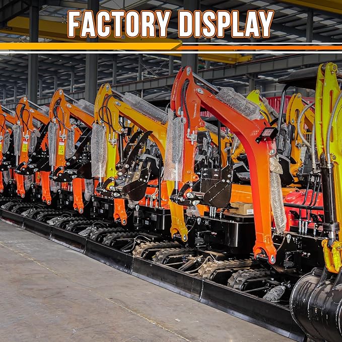 MMS Mini Excavator Rake Attachments, Wide Backhoe Rake Excavator Accessories, Suitable for 0.8-1.8 Tons Small Excavators Attachment, Use for Land Clearing, Debris Removing, Soil Spreading