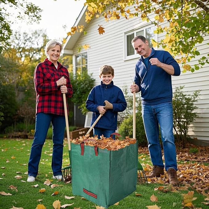 Heavy Duty 33-Gallon Leaf Bag – Reusable Standable Yard Waste Bag with Reinforced Handles, Foldable for Spring Cleanup, Lawn, Garden, Camping & Debris Collection