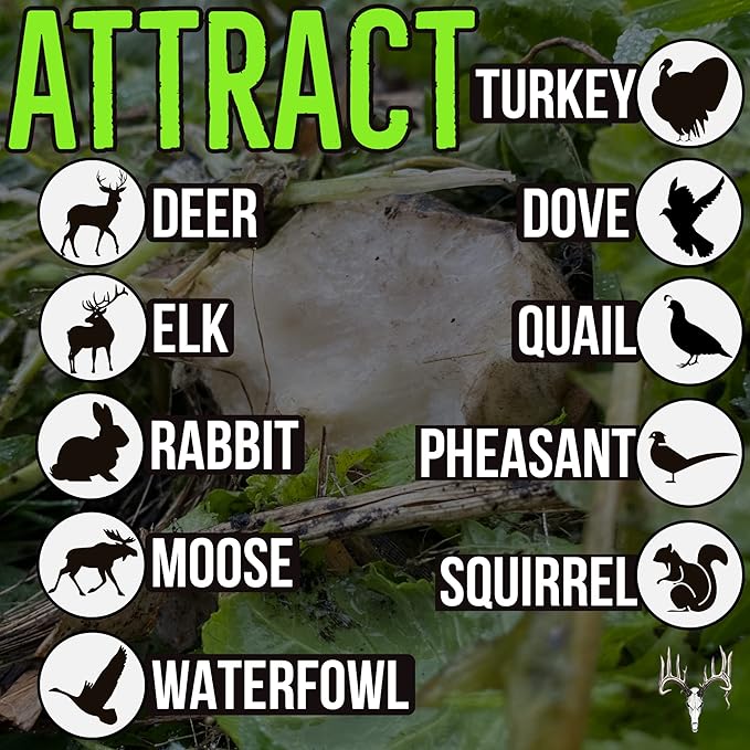 Dwight’s Pure Sugar Beet Seed for Deer, 50 LB Bulk, Planting Seeds Grow Whitetail & Turkey Hunting Food Plot Attractants, Winter Root Crop & Cold Tolerant Forage Feed Wildlife, No Coat