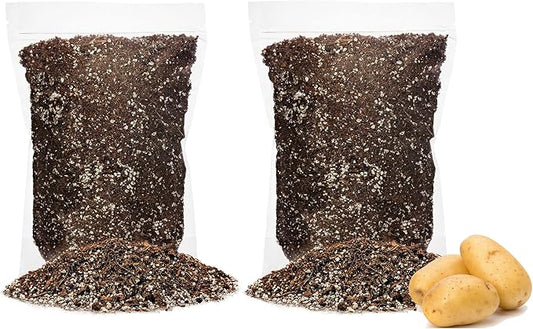 Premium Organic Potting Soil - 10 Quart - The Ideal Growing Medium for Delicious and Nutritious Homegrown Potatoes (2 Bags of 5 Quart)
