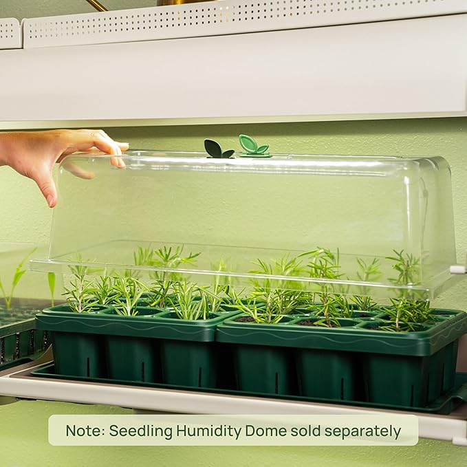 Vego garden Giga Seedling Trays - 16 Pack, 9-Cell UV-Resistant Reusable Starter Trays for Greenhouse/Garden (No Lids)