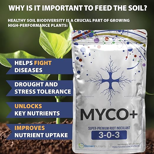 MYCO+ - Mycorrhizae Fungi Powder for Plants and Soil Health, Root Booster for Cuttings, Orchids, Roses, Vegetables, Succulents - Ultra Concentrated (200 Grams)