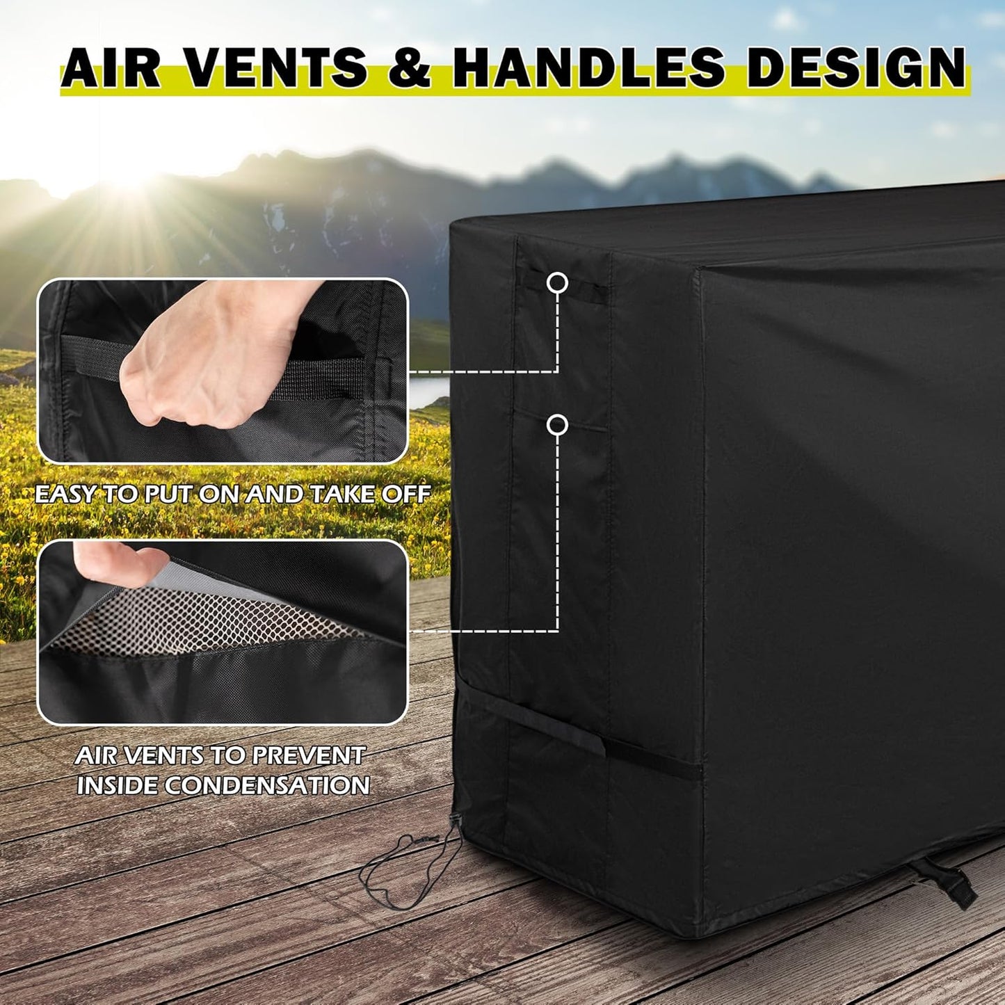 Griddle Cover for Member's Mark Pro Series 5-Burner Outdoor Gas Grill Model # G70305, Flat Top Grill Cover for Member's Mark 5 Burner Outdoor Griddle Model # G70306-Waterproof