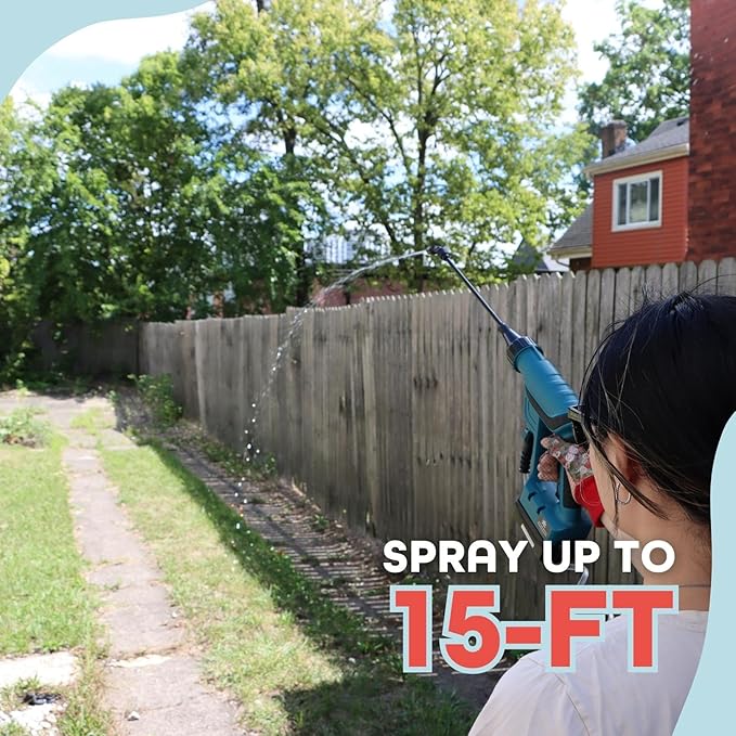 Lil' Squirt Battery Powered Sprayer - Electric Backpack Garden Sprayer - 1.5 Gallon