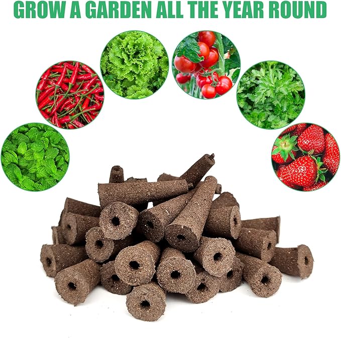 125pcs Hydroponic Seed Pods Kit, Grow Anything Kit Compatible with Hydroponics Supplies from All Brands, Hydroponic Indoor Garden Accessories with 50 Grow Sponges, 50 Pod Labels for Growing System