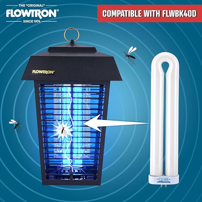Flowtron BF-190 UV Replacement Bulb for BK-40D Outdoor Bug Zapper | Powerful 40W Bulb | Up to 1 Acre Coverage