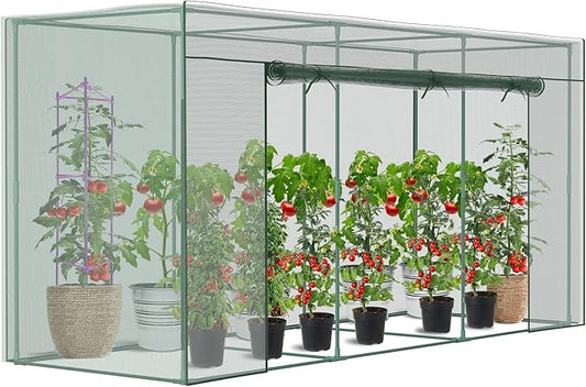 Crop Cages for Garden Plant, 11.8x3.9x6 Ft Plant Protection Tent with Zippered Door, Raised Bed Cover, Garden Bed Cover with Frame, Wind-Resistant Plant Cages for Outdoor Plants Vegetable Flower