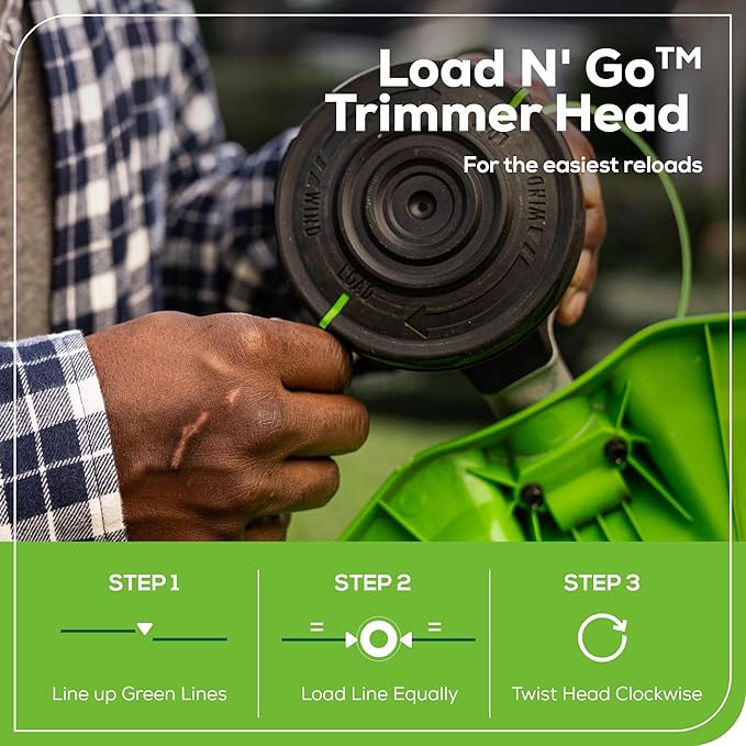 Greenworks 80V 16" Brushless Cordless (Attachment Capable) String Trimmer, 2.5Ah Battery and Charger Included