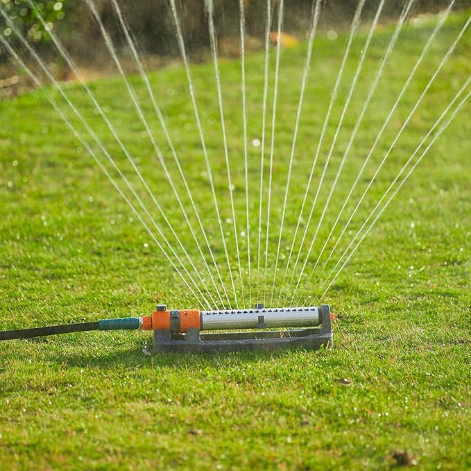 LINEX Oscillating Water Sprinklers for Yard, Garden and Lawn Sprinkler for Large Outdoor Area with Adjustable Spray