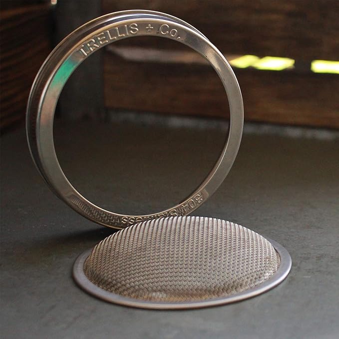 Organic Broccoli Sprout Growing Kit – Includes 316 Stainless Steel Lid, Stand, and Non-GMO Seeds – Complete Kit by Handy Pantry & Trellis + Co