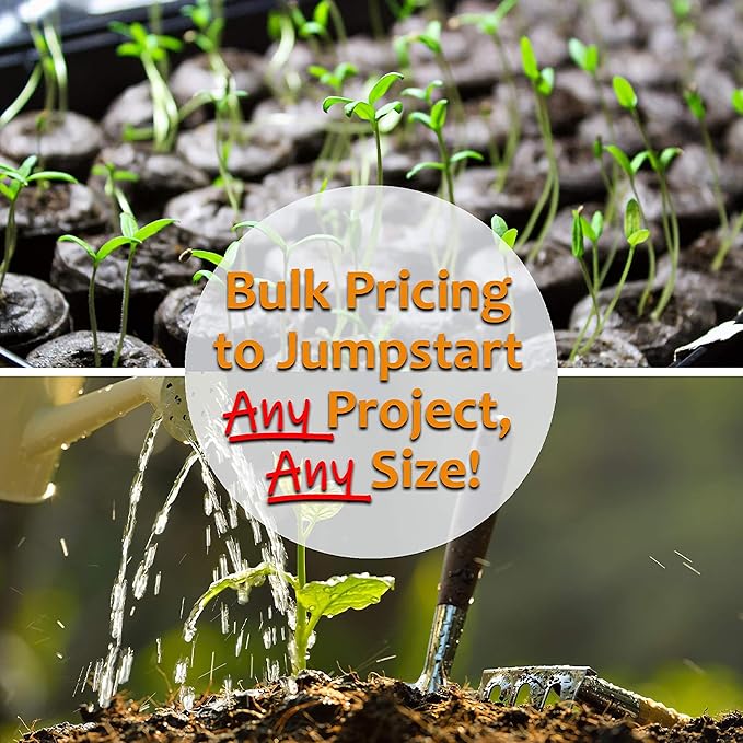 Handy Pantry Black Plastic Garden Tray Inserts - 100 Sheets of 36 Planting Pot Cells Each - 2x3 Nested x6 Configuration - Perforated- Nursery, Greenhouse, Gardening