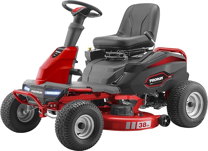 48V 38-in. Steel Deck Brushless Riding Lawn Mower with 75 Ah Battery and Charger
