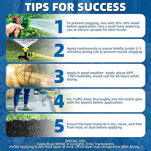 Mulch Glue, Rock Binder for Landscaping Strong Adhesion of Pea Gravel Stabilizer Resin Binder, Weather-Resistant Lock Gravel Binder for Pebble,Pine Straw, Landscape Edging (4Gallon Mulch Glue)