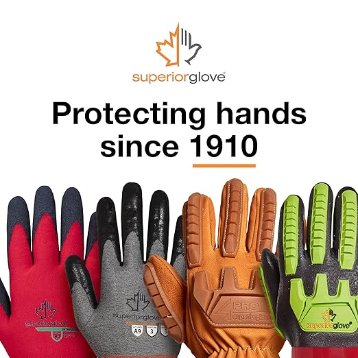 Superior Glove Endura Cut and Water Resistant Leather Work Gloves for Men & Women – 378GOBKL 3X-Large (Pack of 1 Pair)