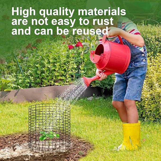 10 Pcs 11.8"x 11.8"/11.8"x 19.6" Available Chicken Wire Cloches for Plants, Plant Protector from Animal, Garden Covers Netting Iron Wire Mesh to Protect Plants Vegetables from Rabbit Squirrel Chicken