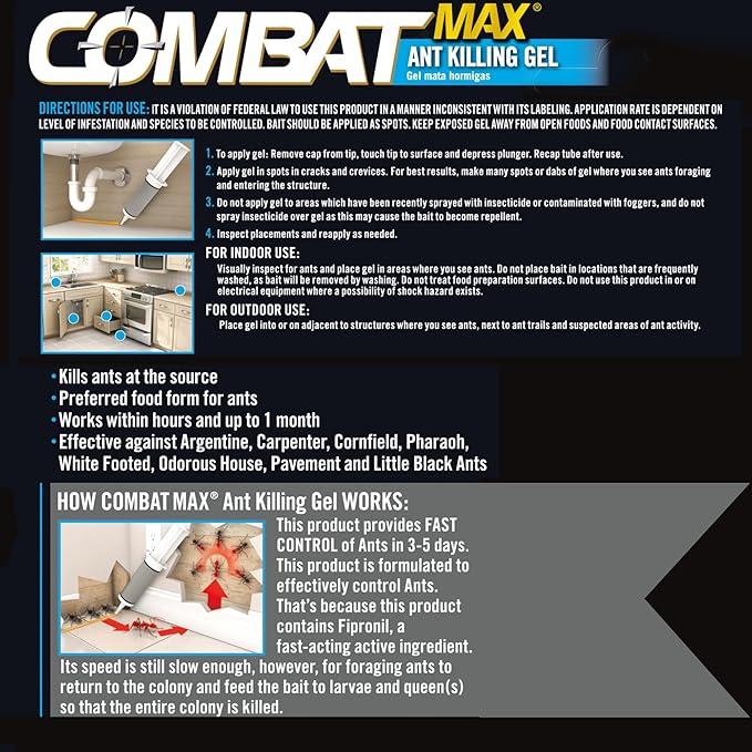Combat Indoor and Outdoor Ant Killing Gel, 27 Gram