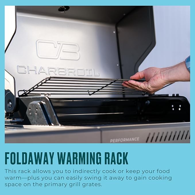 Charbroil Performance Series 4-Burner Gas Grill Cabinet with Side Burner, Gray - 463254025