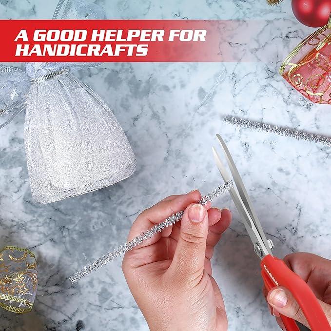 Goldblatt 2PS Scissors Heavy Duty, Multipurpose Shop Scissors with Stainless Steel Blade and Comfortable Handle, Easy Cutting Cardboard, Wires, Leather, Fabric