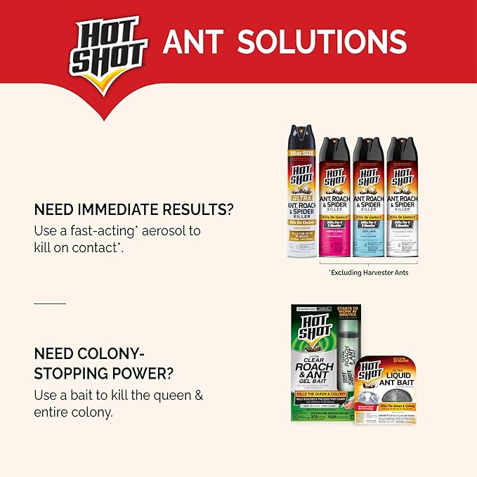 Hot Shot Ultra Liquid Ant Bait, Kills the Queen & Colony, Pack of 6