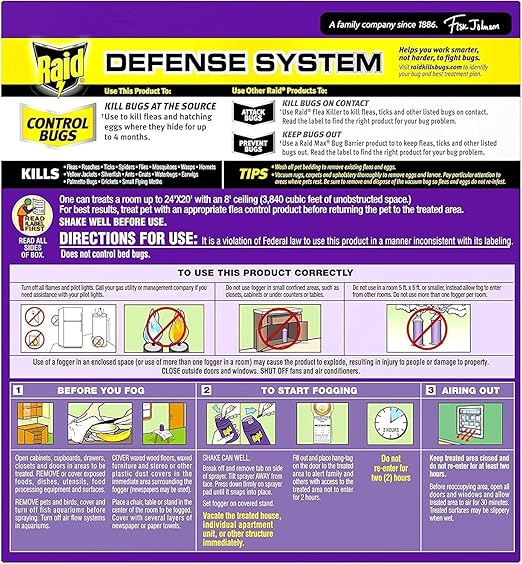 Raid Flea Flogger Plus Killer, Kills Fleas and Hatching Eggs 3 Count (Pack of 3)