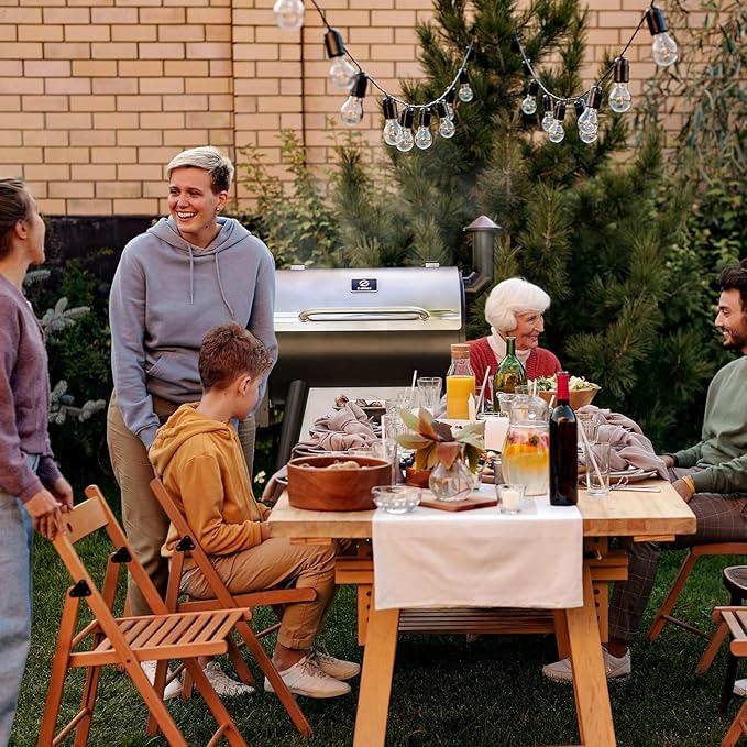 Z GRILLS Wood Pellet Grill & Smoker, 8-in-1 Outdoor BBQ Grill with PID 2.1 Controller, 697 sq in Cooking Area, 2 Meat Probes, LCD Screen, Rain Cover Included