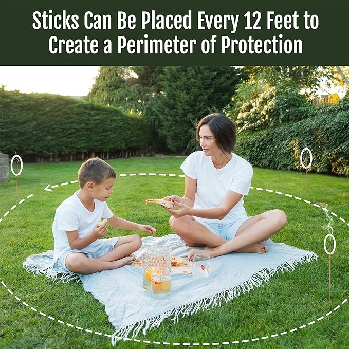Farm Raised Candles - USA Made Mintronella - Natural Mosquito Repellent Sticks – 100 Pcs - Outdoor Insect Sticks – Citronella & Peppermint – Bug, Fly, Gnat, No-See-Um for Patio & Camping