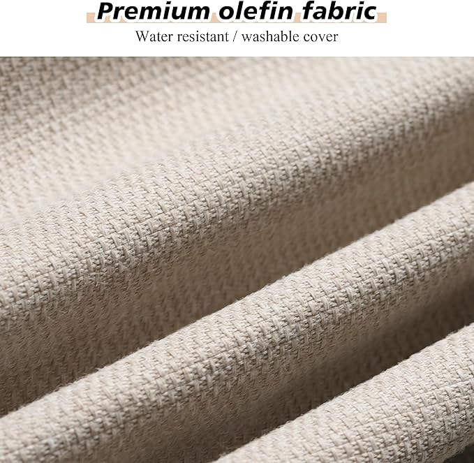 HOOOWOOO Modular Patio Outdoor Sectional Furniture Set with Gas Propane Fire Pit Table,7 Piece Wicker Conversation Sofa Set,Out Door Couch Set with Wide Arm Outside(Beige)