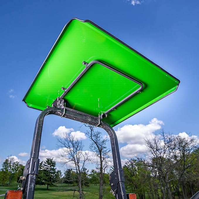 Universal Tractor Canopy | ROPS 1.5”-3” | Robust Steel | Easy Install (Green)