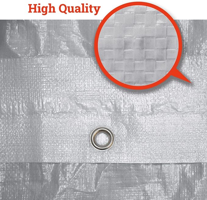 YardGrow 10x20 FT Carport Replacement Canopy Cover Garage Shelter Outdoor Carport Canopy Top Tent Shelter Tarp, Canopy ONLY (Silver)