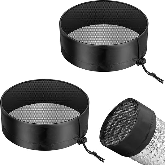 VIVOSUN 2-Pcs. Grow Tent Vent Cover, 4"/6"/8" Duct Filter Vent Cover with Elastic Band and Fixed Buckle for Plant Grow Tent Vent
