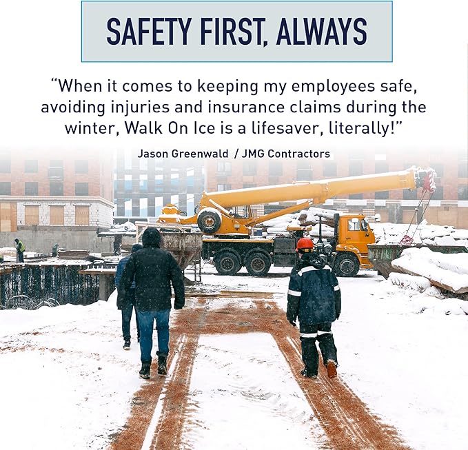 Walk on Ice - Instant Grip for Snow & Ice, Prevent Slips & Falls, Safe for Kids, Pets, & Cars, Unique Mineral Blend, 100% Salt & Chemical Free, 1.75 lb CAN for Walkways & Sidewalks