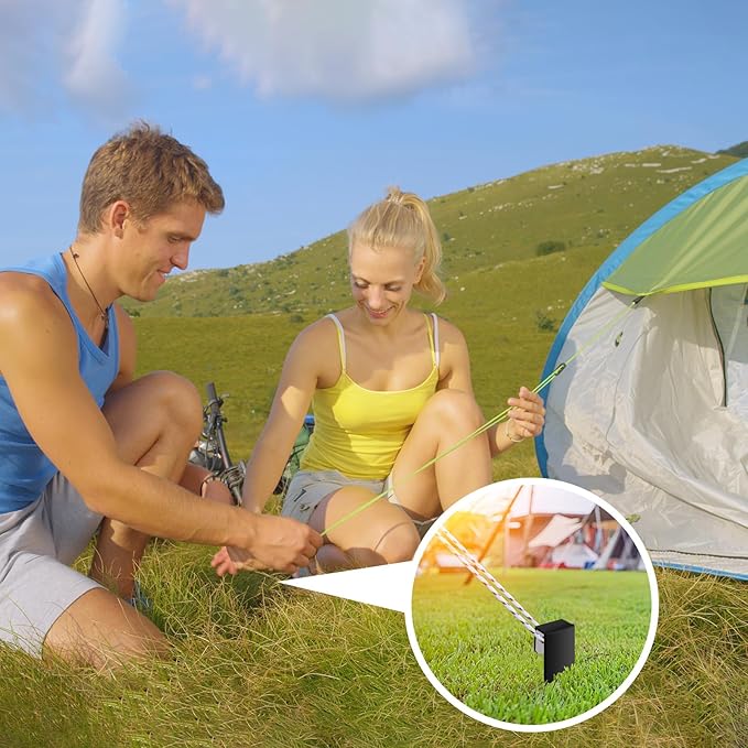 30Pcs Metal Landscape Edging Stakes,10-Inch Heavy Duty Galvanized Steel Lawn Edging Spikes,Anti-Rust Garden Stakes for Securing Plastic, Metal & Rubber Landscape Borders