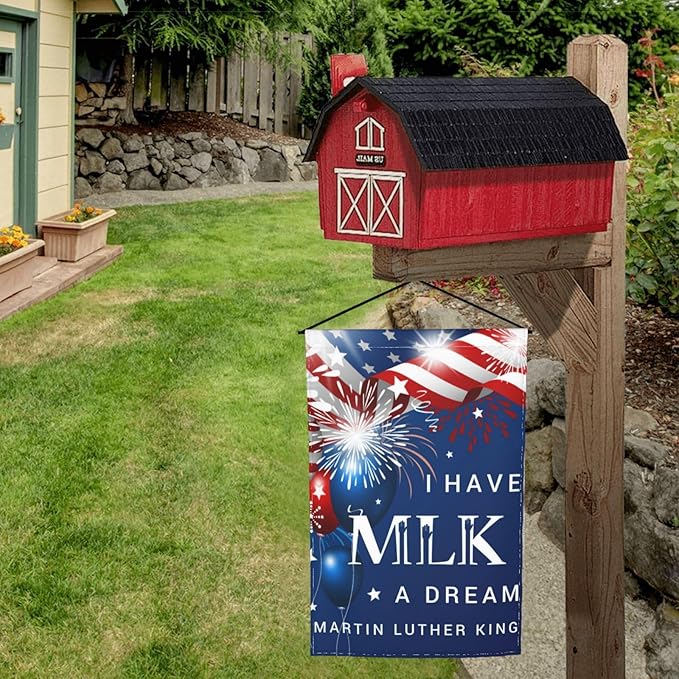 Mlk I Have A Dream Martin Luther King Garden Flag Welcome Party Outdoor Outside Decorations Picks Home House Garden Yard Decor 12x18 Inch
