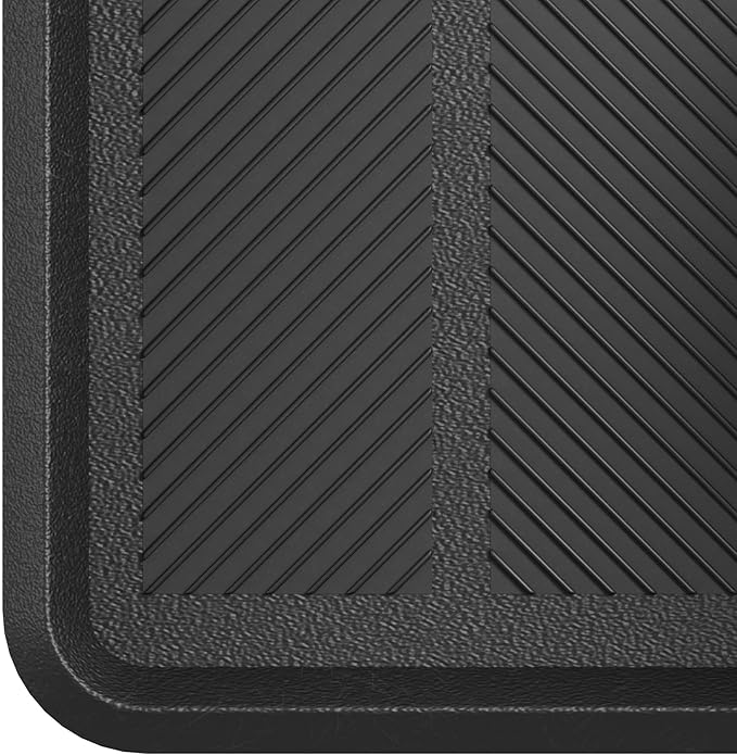 Ottomanson Indoor/Outdoor Boot Tray Non-Slip Rubber 16" x 32" Modern Entryway Mat for Entryway, Patio, Backyard, Garage, 16" x 32", Black