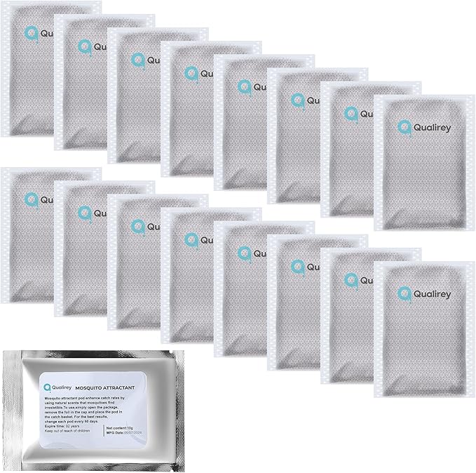 16 Pack Mosquito Attractant in Bulk, Lure for Bug Zapper Bait Refill Compatible with All Mosquito Trap Enhances Catch Rates for Indoor Outdoor Traps, Safe and Long Lasting