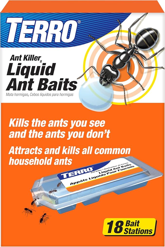 TERRO Ant Killer Bait Stations T300-3SR - Liquid Bait to Eliminate Ants - 18 Count Stations for Effective Indoor Ant Control
