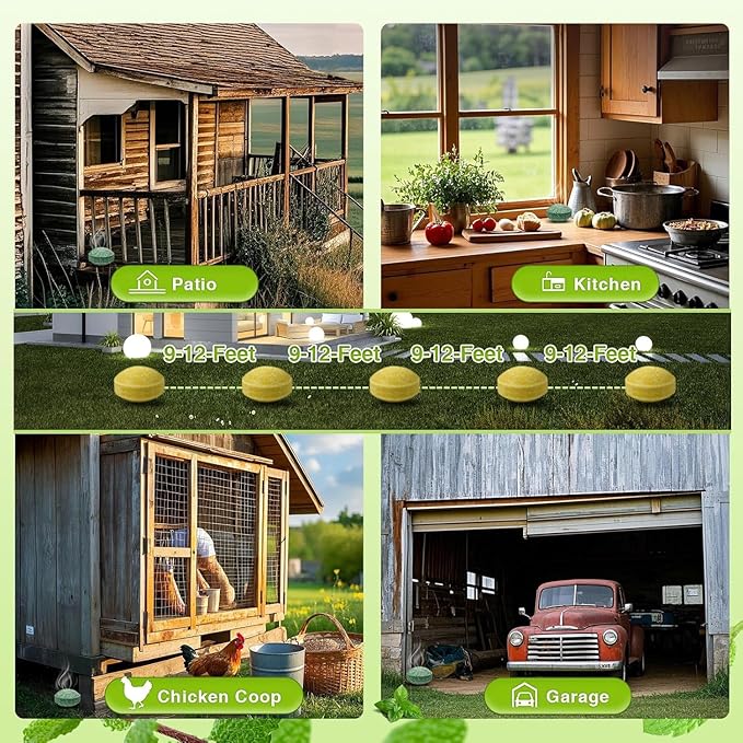 Rodent Deterrent Balls, Non-Toxic and Safe for Homes, 80PCS