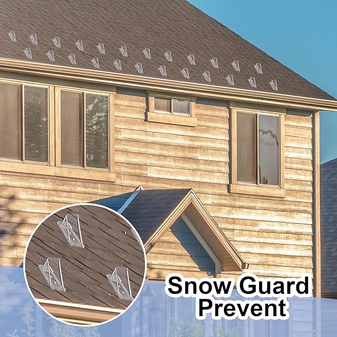 Taiyin Mini Snow Guards for Metal Roofs Prevent Sliding Ice Snow Stop Buildup Block to Stop Ice from Sliding Off Your Metal Roof